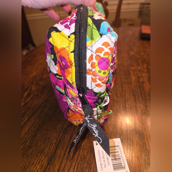 Vera Bradley Large Cosmetic Bag Va Va Bloom NWT - Picture 4 of 6